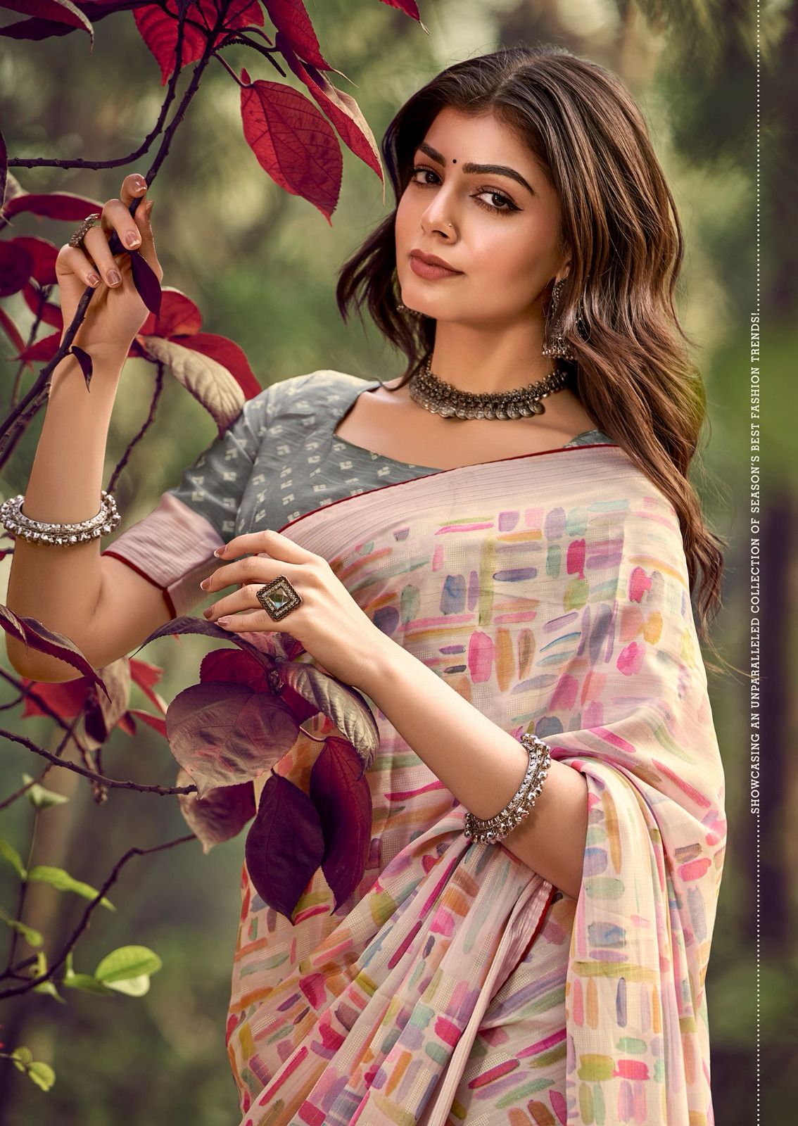 Cindrella By Kashvi Printed Viscose Georgette Sarees Wholesale Suppliers In Mumbai